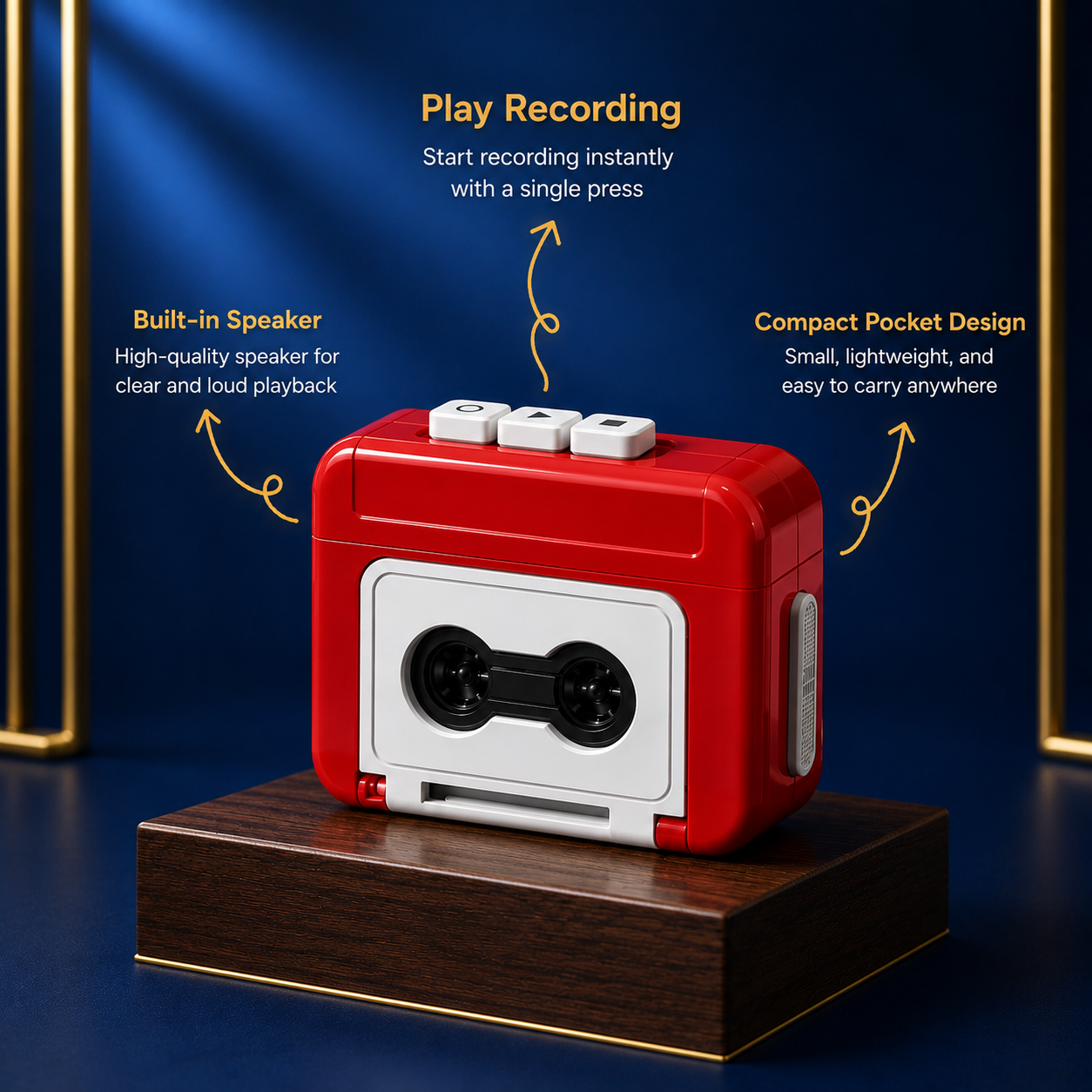 QOVIXA™ Retro Sound Mini Voice Recorder